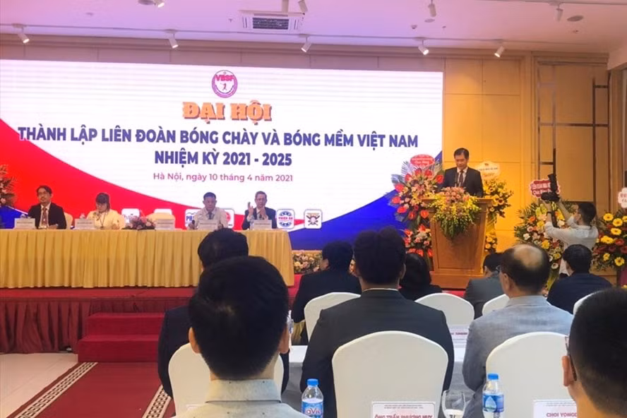 Đại hội Liên đoàn bóng chày và bóng mềm Việt Nam được tổ chức ngày 10/4 tại Hà Nội. Ảnh: laodong.vn