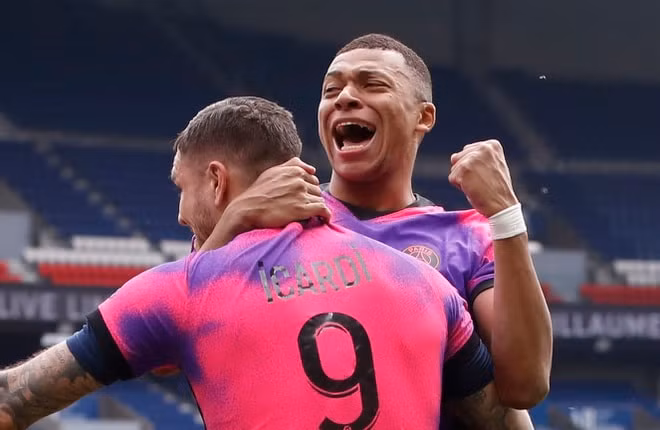 Mbappe đã ghi 23 bàn, kiến tạo 7 lần sau 28 trận tại Ligue mùa này. Ảnh: Reuters