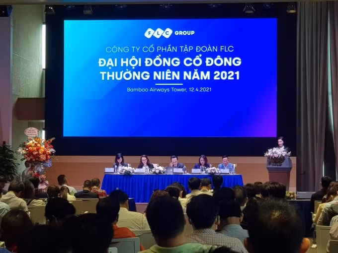 ĐHĐCĐ thường niên 2021 của Công ty Cổ phần Tập đoàn FLC. Ảnh KL.
