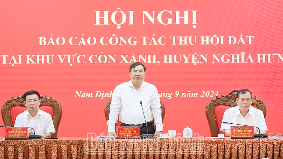 nam dinh ban giao mat bang thuc hien cac du an tai khu vuc con xanh hinh 1