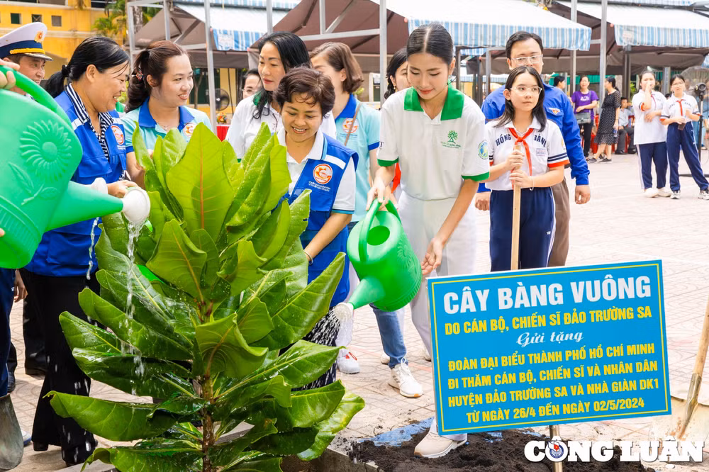 hoa hau nguyen thanh ha tham gia hoat dong bao ve moi truong hinh 1