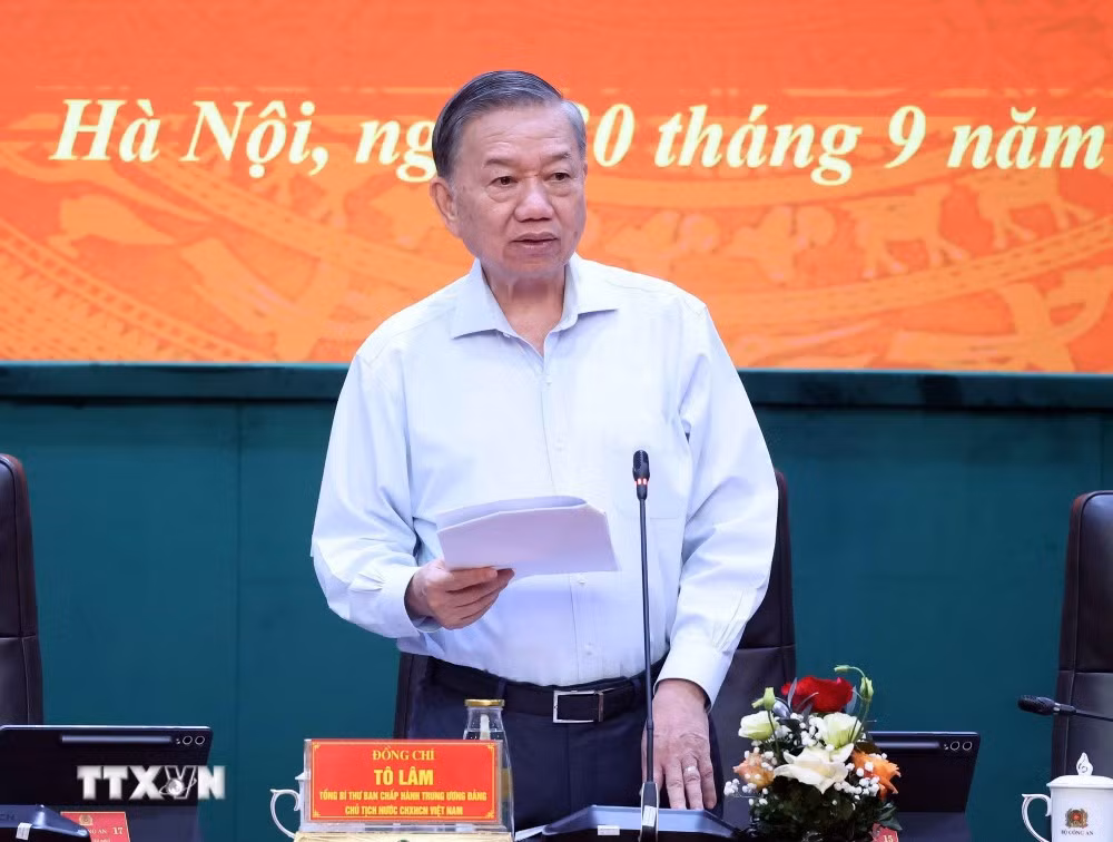 Tổng Bí thư, Chủ tịch nước Tô Lâm phát biểu chỉ đạo. Ảnh: TTXVN