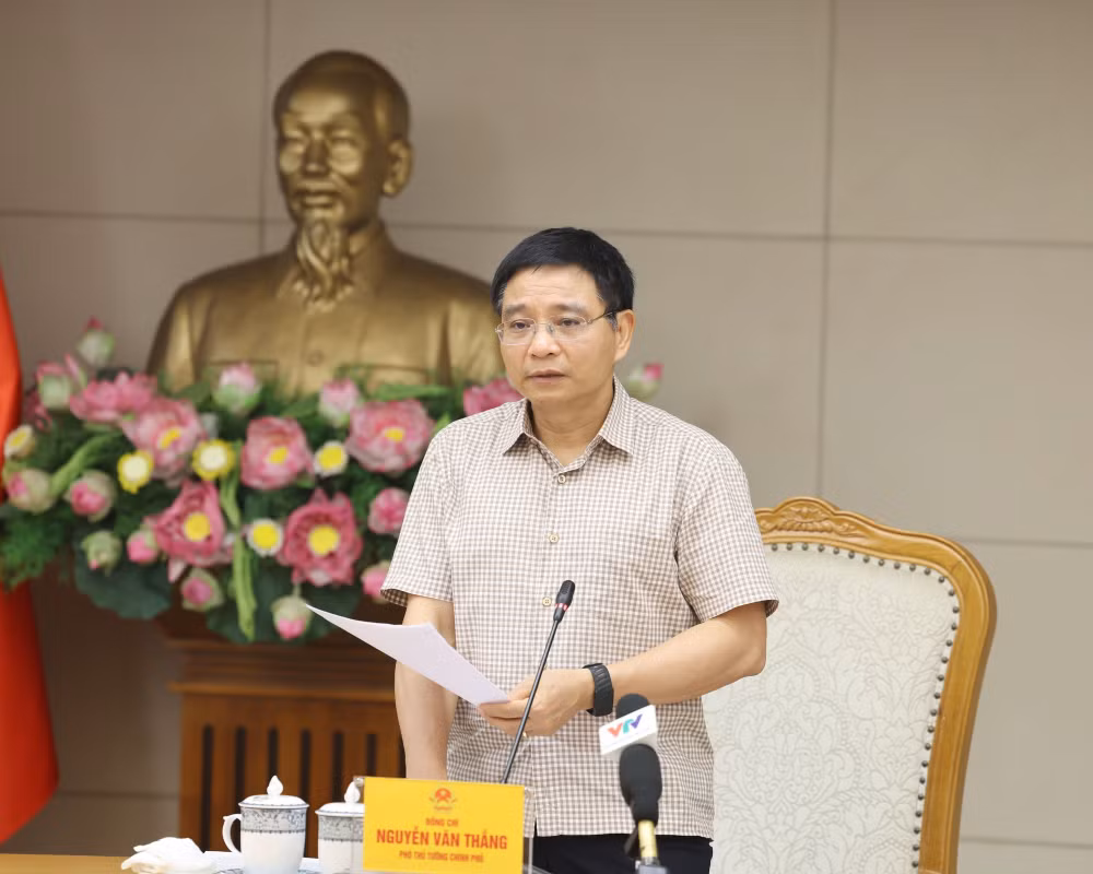 Phó Thủ tướng Nguyễn Văn Thắng chủ trì phiên họp thứ tư của Hội đồng điều hành Trung tâm Tài chính quốc tế - Ảnh: CP