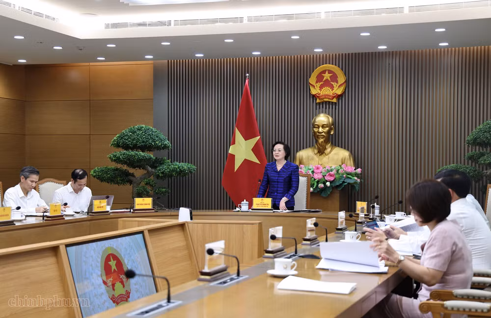 Phó Thủ tướng Phạm Thị Thanh Trà đề nghị rà soát, chuyển hóa các cam kết quốc tế thành nguồn lực phát triển - Ảnh: CP