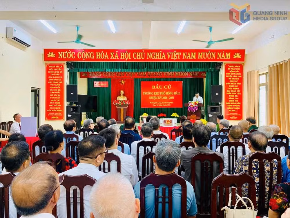 Khu Hồng Hải 2 tổ chức khai mạc bầu cử Trưởng khu nhiệm kỳ 2026-2031. Ảnh: QN Media