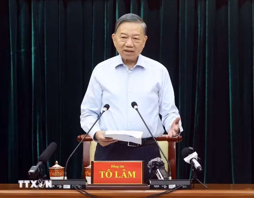 Tổng Bí thư, Chủ tịch nước Tô Lâm phát biểu chỉ đạo - Ảnh: TTXVN