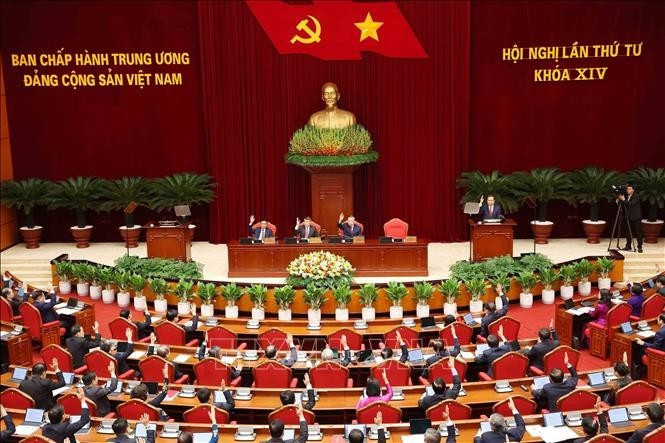Phiên Khai mạc Hội nghị lần thứ tư Ban Chấp hành Trung ương Đảng khóa XIV. Ảnh: Phương Hoa/TTXVN Phiên Khai mạc Hội nghị lần thứ tư Ban Chấp hành Trung ương Đảng khóa XIV. Ảnh: Phương Hoa/TTXVN