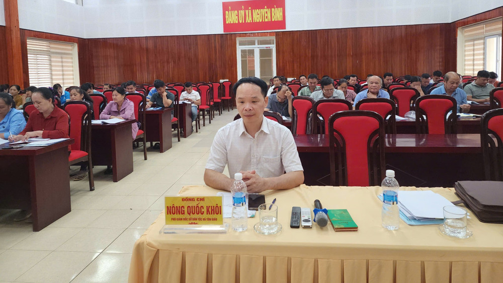 Phó Giám đốc Sở Dân tộc và Tôn giáo tỉnh Cao Bằng tham dự lớp tập huấn - Ảnh: QT. 1787583796186-1226167176369617163-1226167176369617163-b6aea5de6b358aecc5a320753f9af9ce-5598.jpg