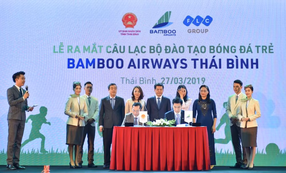 Lễ ký kết thỏa thuận hợp tác phát triển CLB Đào tạo Bóng đá trẻ Bamboo Airways Thái Bình