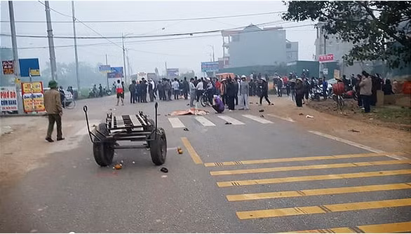 Hiện trường vụ tai nạn. Ảnh: Văn Hải