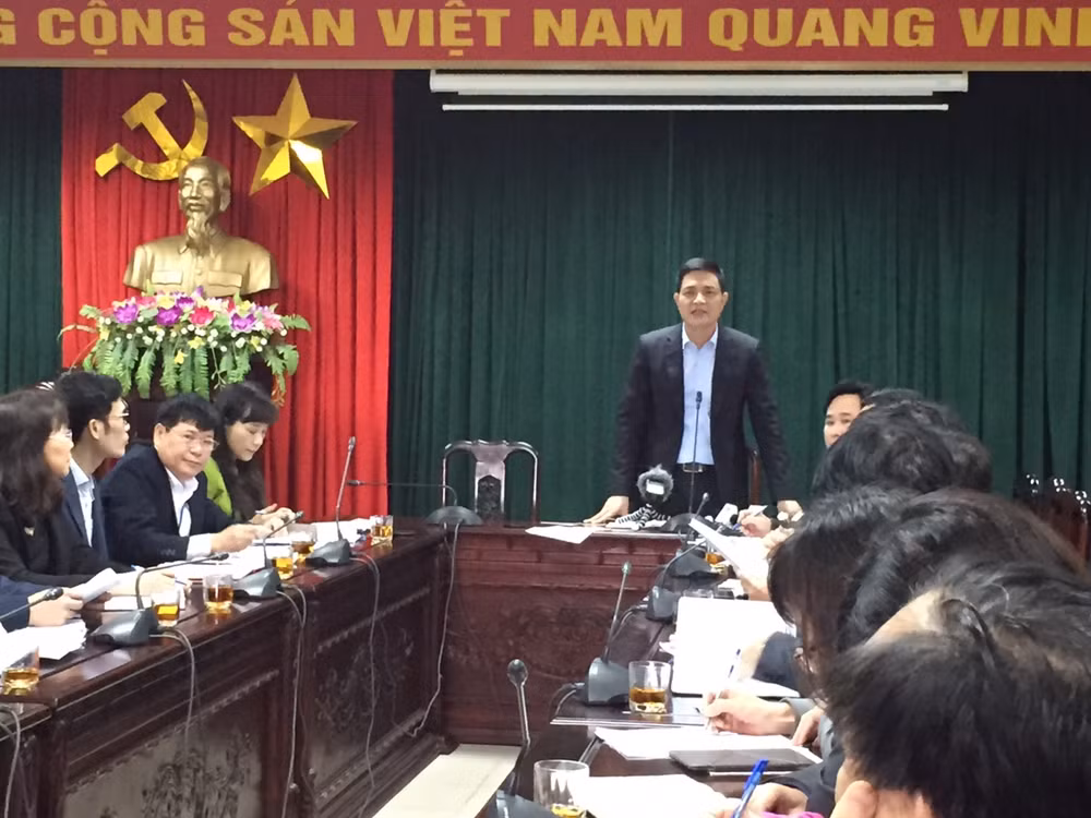 Ông Nguyễn Thanh Phong, Cục trưởng Cục An toàn thực phẩm, Bộ Y tế phát biểu tại buổi làm việc