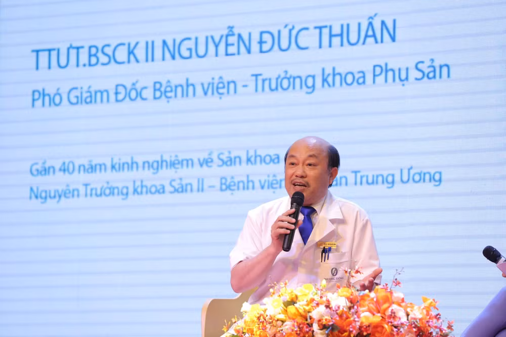 TTƯT.BSCKII Nguyễn Đức Thuấn mang đến cho mẹ bầu những kiến thức bổ ích về kiến thức dinh dưỡng trong thai kỳ.