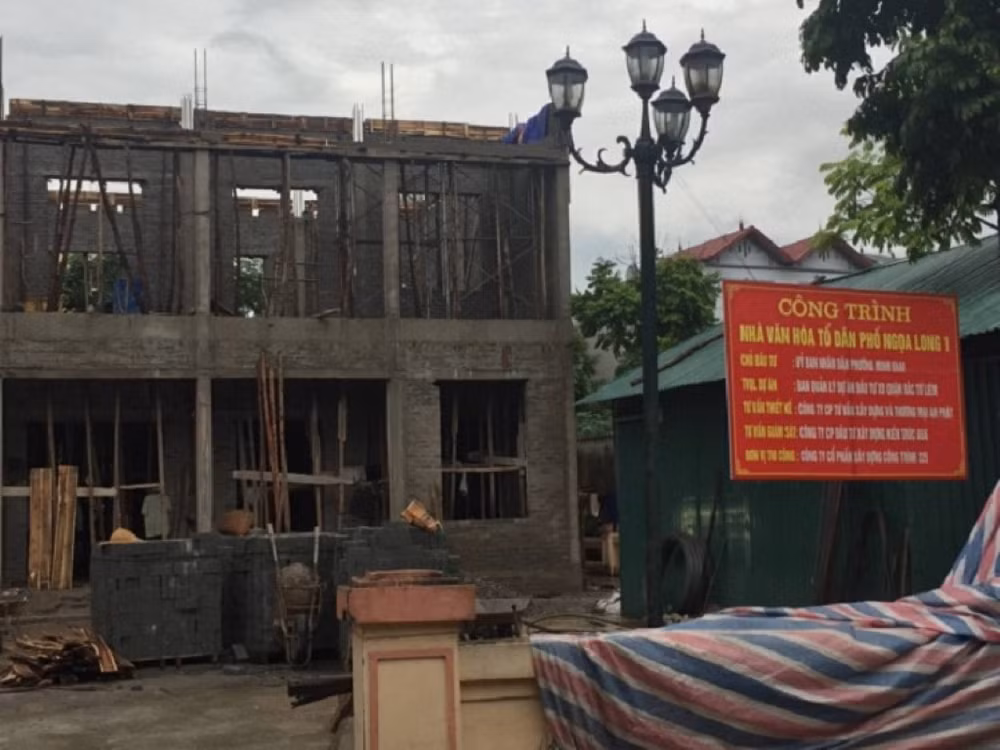 Công trình Nhà văn hóa tổ dân phố Ngọa Long 1 do UBND phường Minh Khai làm chủ đầu tư.