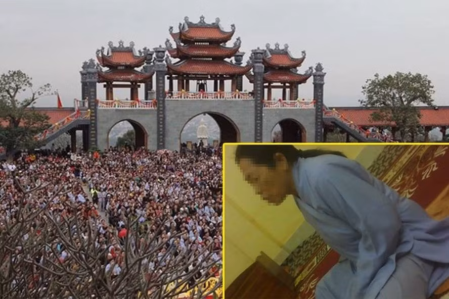 Mê tín dị đoan ở chùa Ba Vàng. Ảnh: laodong.vn