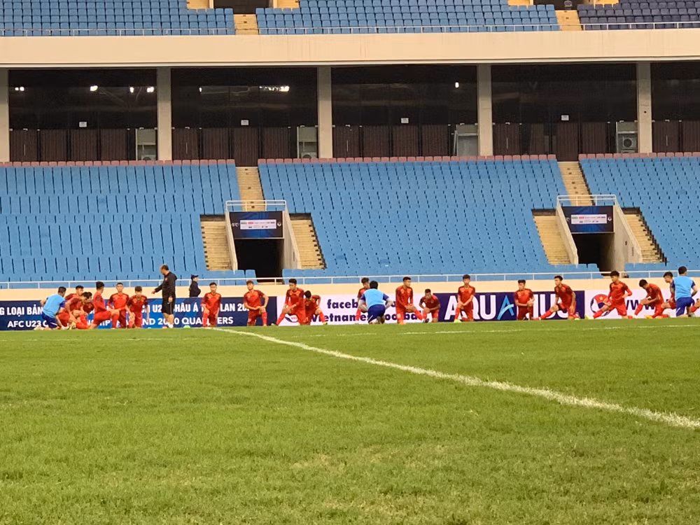U23 Việt Nam được chờ đợi làm nên bữa tiệc bàn thắng ở Mỹ Đình. Ảnh: Hữu Phương