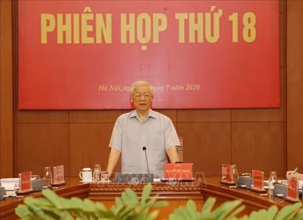 Tổng Bí thư, Chủ tịch nước Nguyễn Phú Trọng phát biểu chỉ đạo phiên họp
