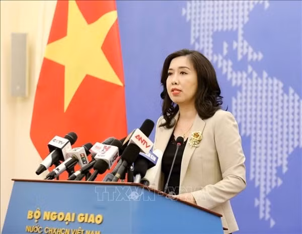 Người phát ngôn Bộ Ngoại giao Lê Thị Thu Hằng. Ảnh: TTXVN