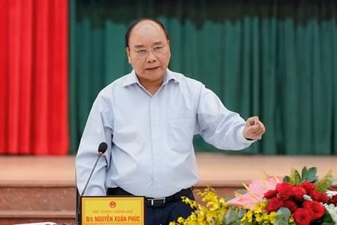 Thủ tướng Nguyễn Xuân Phúc phát biểu tại buổi làm việc với lãnh đạo chủ chốt tỉnh Đồng Nai .