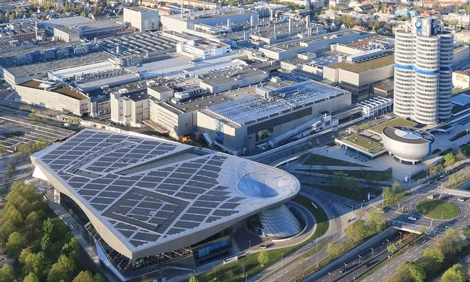 Khu tổ hợp trụ sở chính, bảo tàng, nhà máy của BMW ở Munich, Đức. Ảnh: internet.