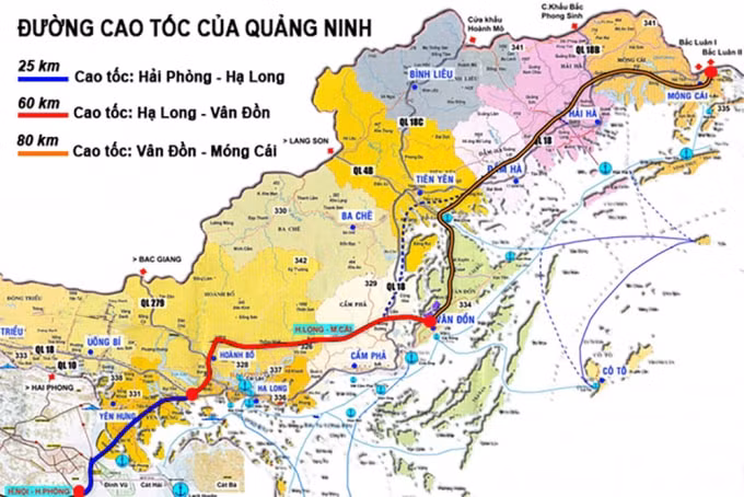 Đến năm 2020, tỉnh Quảng Ninh sẽ hoàn thành đầu tư gần 200km đường bộ cao tốc, đóng góp 1/10 số lượng cao tốc hoàn thành trên toàn quốc