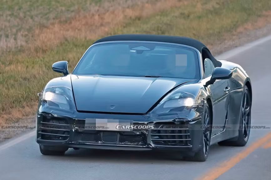 porsche boxster 2025 ev lo anh chay thu nghiem hinh 1