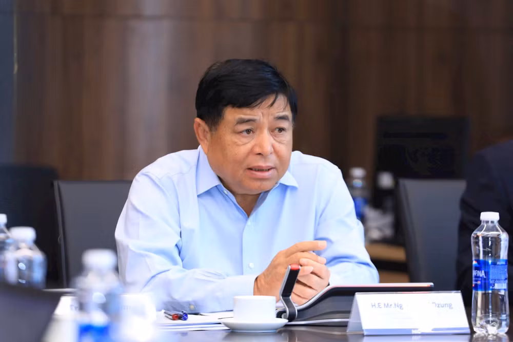 Phó Thủ tướng Chính phủ Nguyễn Chí Dũng tại buổi làm việc. (Ảnh: VV)