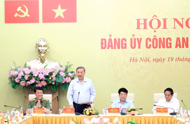 Tổng Bí thư Tô Lâm phát biểu tại hội nghị.