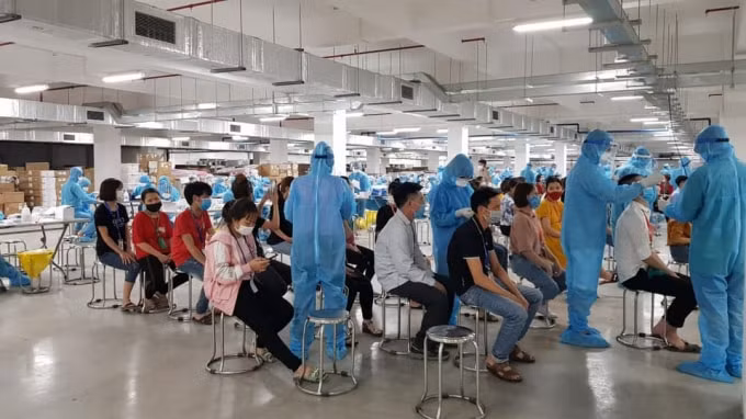Công tác lấy mẫu xét nghiệm được tiến hành khẩn trương (ảnh TL).