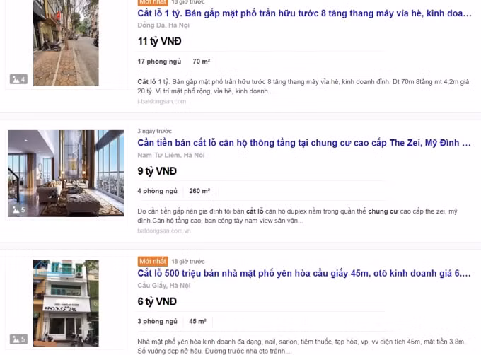 Nhiều nhà phố đang 