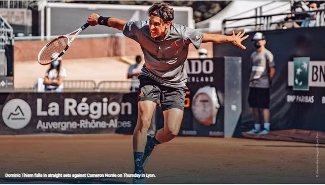Dominic Thiem để thua Cam Norrie sau 2 set đấu đầy căng thẳng. Ảnh: internet