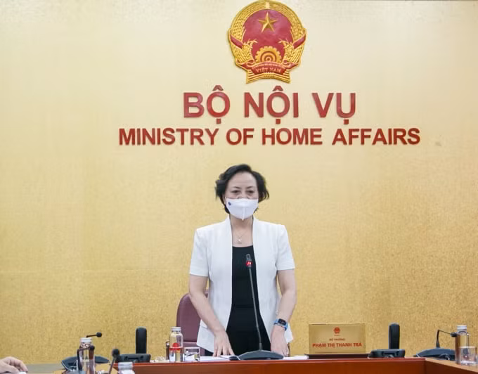 Bộ trưởng Bộ Nội vụ Phạm Thị Thanh Trà phát biểu tại Hội nghị.