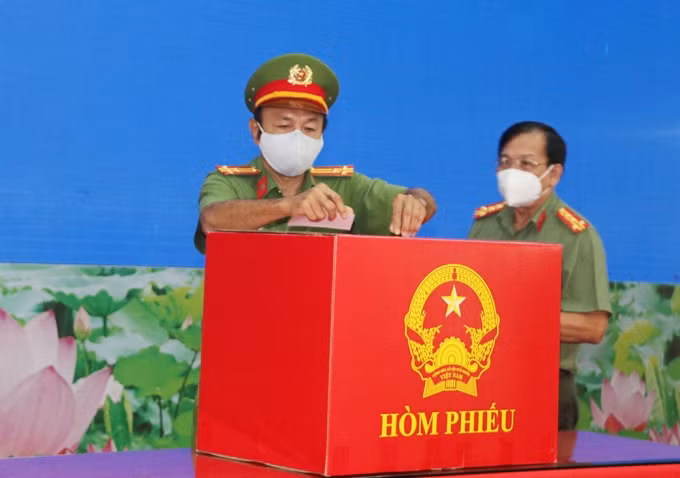 Lực lượng Công an TP Cần Thơ bầu cử sớm vào 20/5 (ảnh st)