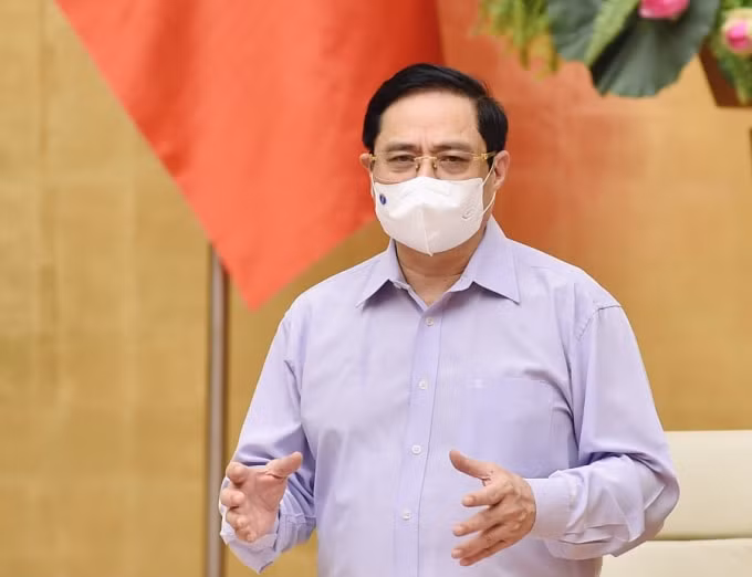 Thủ tướng Chính phủ Phạm Minh Chính phát biểu chỉ đạo tại cuộc họp.
