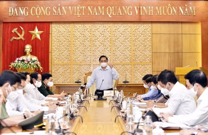 Thủ tướng Phạm Minh Chính làm việc với lãnh đạo tỉnh Bắc Giang.