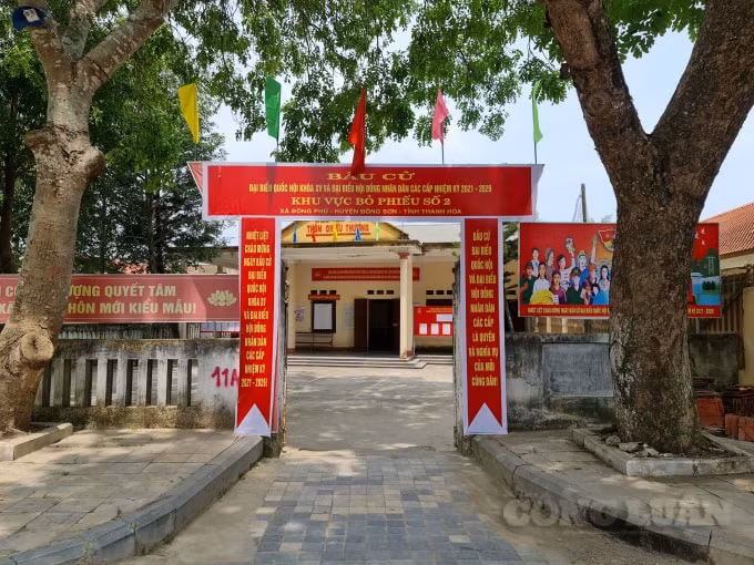 Khu vực bỏ phiếu số 2, xã Đông Phú, huyện Đông Sơn, tỉnh Thanh Hoá