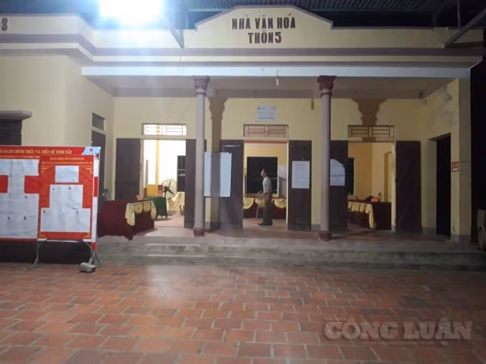Điểm bầu cử thôn Giang Sơn, xã Hoằng Trường, huyện Hoằng Hoá, Thanh Hoá