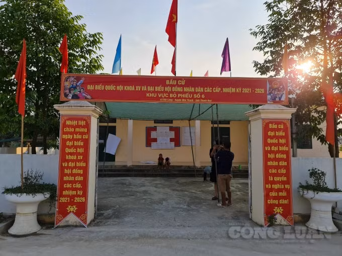 Khu vực bỏ phiếu số 6 xã Hải Long, huyện Như Thanh, tỉnh Thanh Hoá