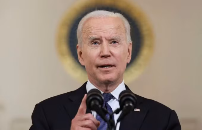 Tổng thống Hoa Kỳ Joe Biden phát biểu tại Hội trường Chữ Thập ở Nhà Trắng trước khi lệnh ngừng bắn được Israel và Hamas đồng ý có hiệu lực, ngày 20/5/2021 - Ảnh: Reuters