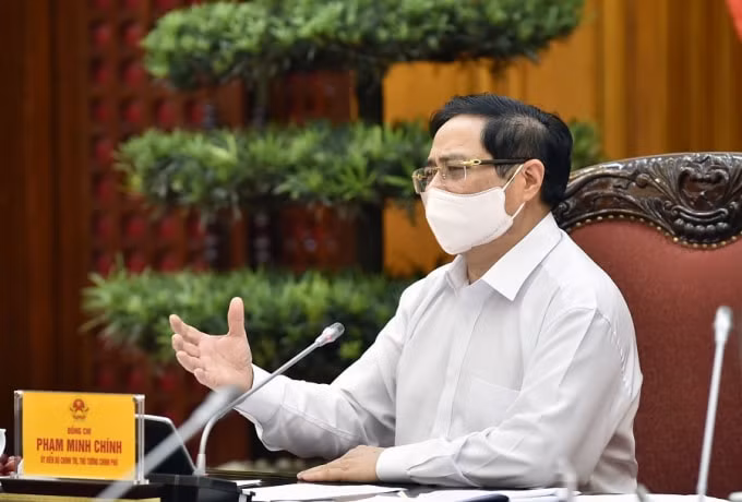 Thủ tướng Phạm Minh Chính phát biểu trong buổi làm việc với lãnh đạo Bộ Nông nghiệp và Phát triển nông thôn.