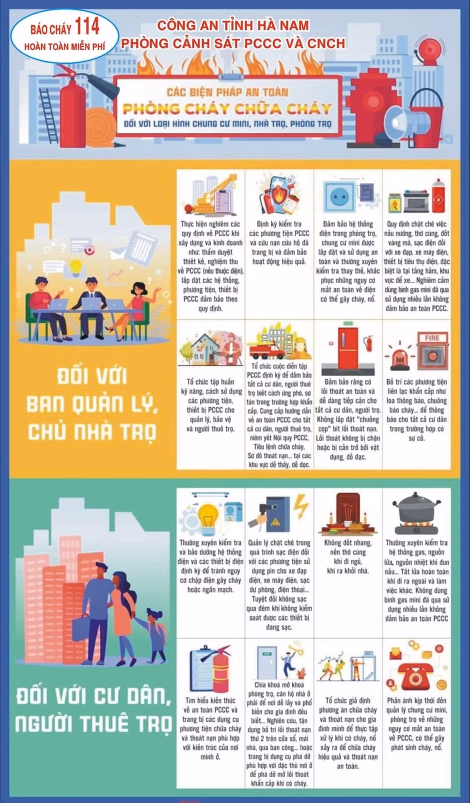 cong an ha nam khuyen cao an toan pccc doi voi ho gia dinh nha de o ket hop san xuat kinh doanh hinh 1