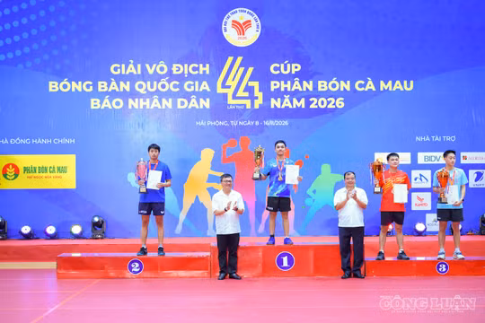 Bế mạc Giải vô địch bóng bàn quốc gia Báo Nhân Dân lần thứ 44