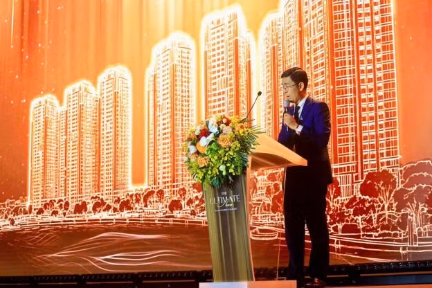 Ông Vũ Quốc Việt Nam – Phó Tổng Giám đốc Tập đoàn Đất Xanh phát biểu tại sự kiệ