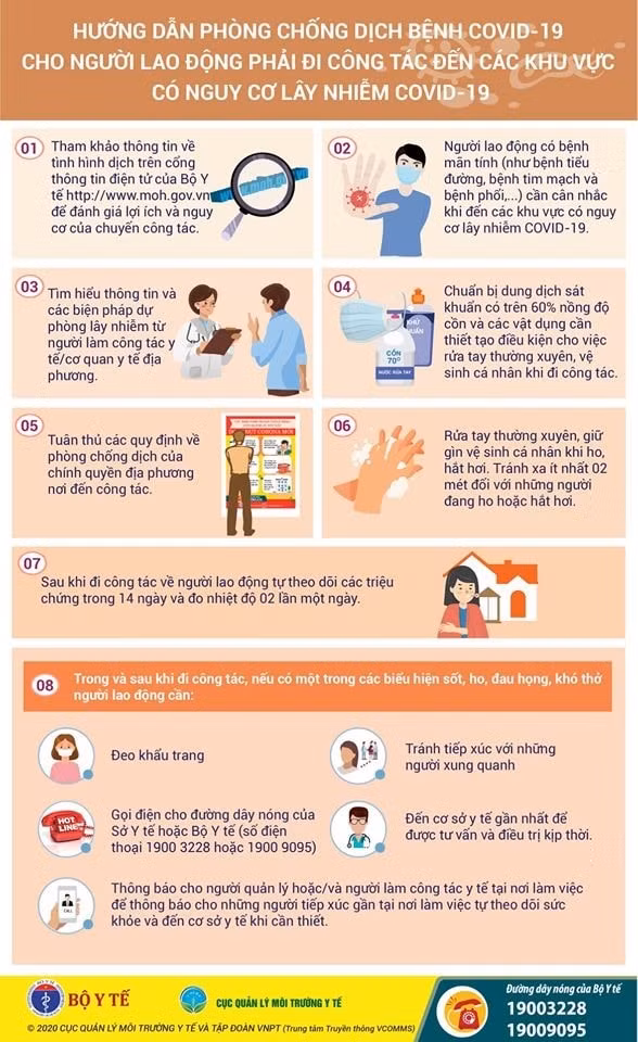 Hướng dẫn phòng chống dịch bệnh. Ảnh BYT.