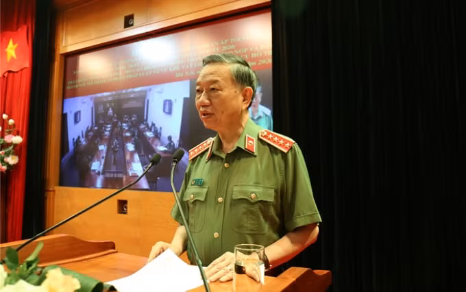 Đại tướng Tô Lâm, Ủy viên Bộ Chính trị, Bí thư Đảng ủy Công an Trung ương, Bộ trưởng Bộ Công an.