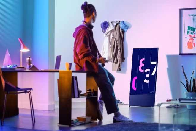 TV The Sero có thể xoay ngang và dọc. Ảnh: Samsung.
