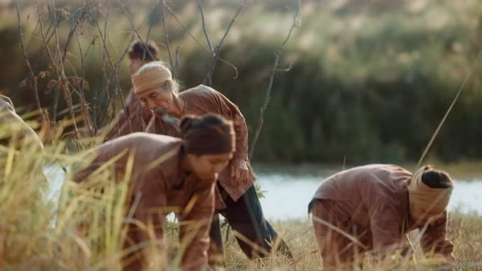 Cảnh trong phim “Ra biển lớn” - Lưu dân khai hoang lập ấp.