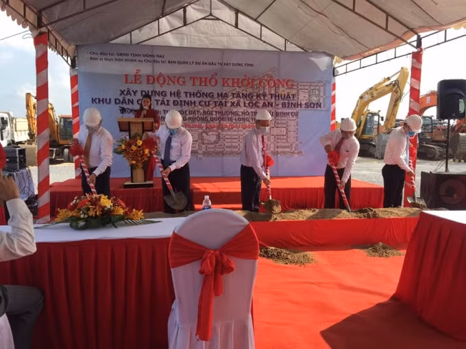 Lễ khởi công xây dựng khu tái định cư Lộc An- Bình Sơn - Ảnh:T/N