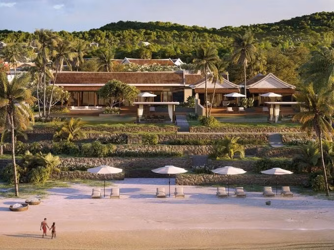 Kiến trúc mang đậm nét văn hóa bản địa giao hòa với thiên nhiên của Park Hyatt Phu Quoc Residences. Ảnh Bim Group cung cấp.