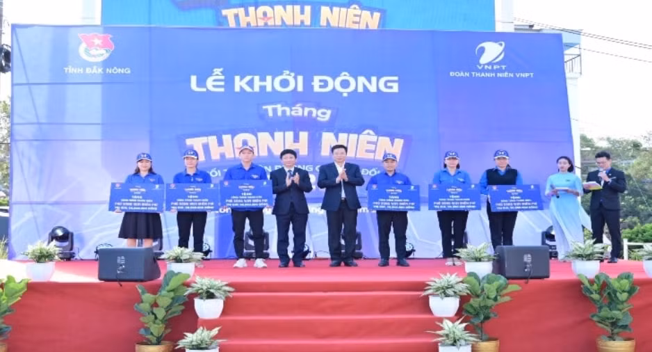 doan thanh nien vnpt phoi hop voi tinh doan dak nong to chuc le khoi dong thang thanh nien nam 2023 hinh 2
