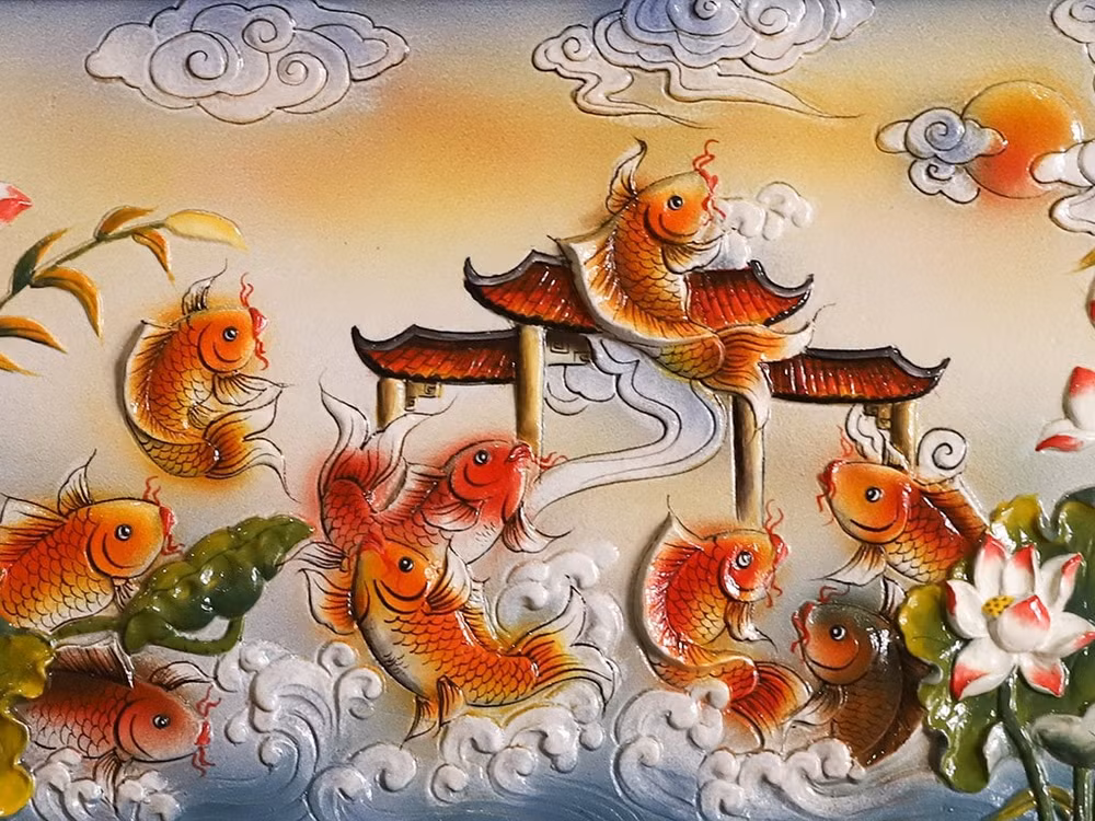 y nghia tranh cuu ngu quan hoi phong thuy treo trong nha hinh 2